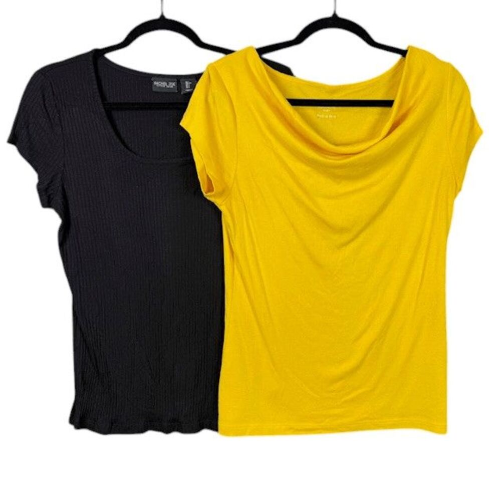 Rachel Zoe Philosophy Modal Blend T-Shirts Tees Summer Bundle Gold Black Large